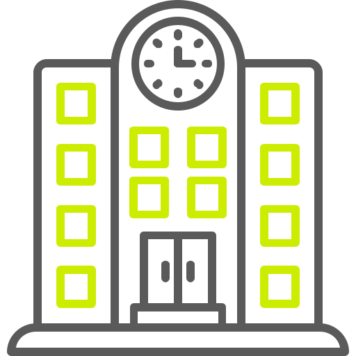 edificio escolar icono gratis