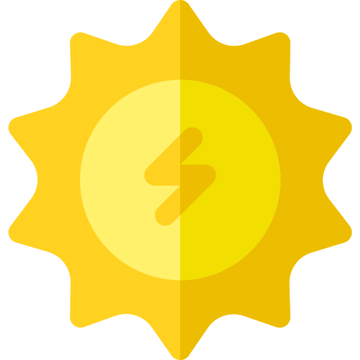 Energía solar icono gratis