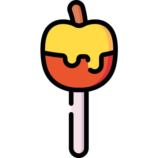 Manzana de caramelo icono gratis