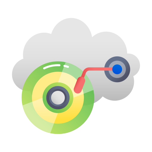 música en la nube icono gratis