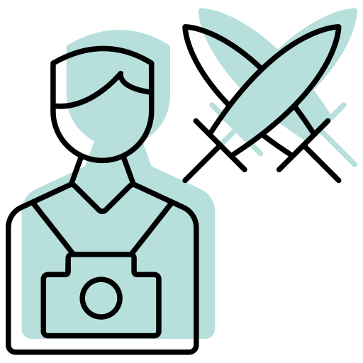 corresponsal de guerra icono gratis