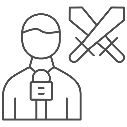 corresponsal de guerra icono gratis