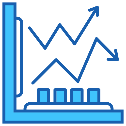 gráfico de líneas icono gratis