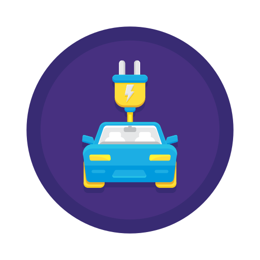 coche eléctrico icono gratis