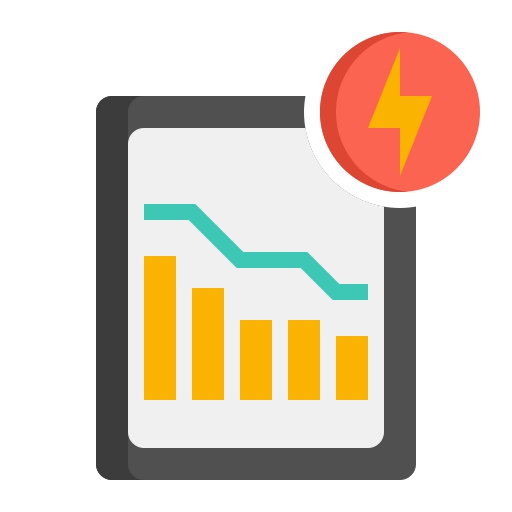 consumo de energía icono gratis