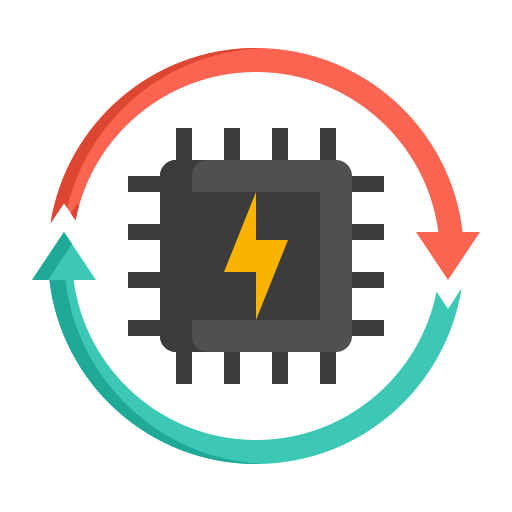 poder de procesamiento icono gratis