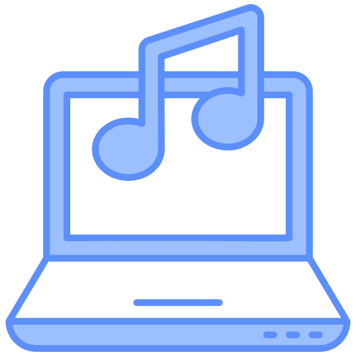 música en línea icono gratis