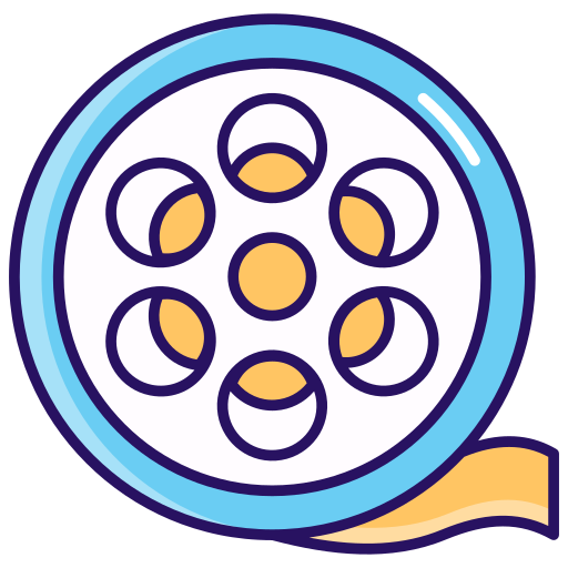 carrete de película icono gratis