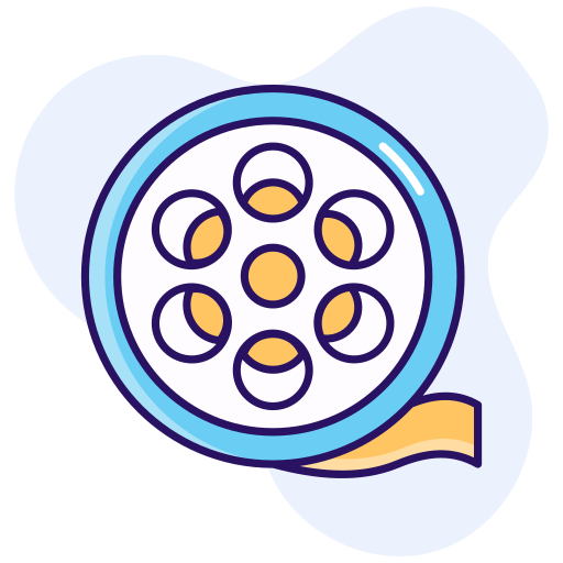 carrete de película icono gratis