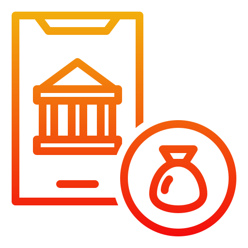 banca en línea icono gratis