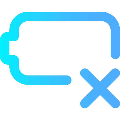 batería vacía icono gratis