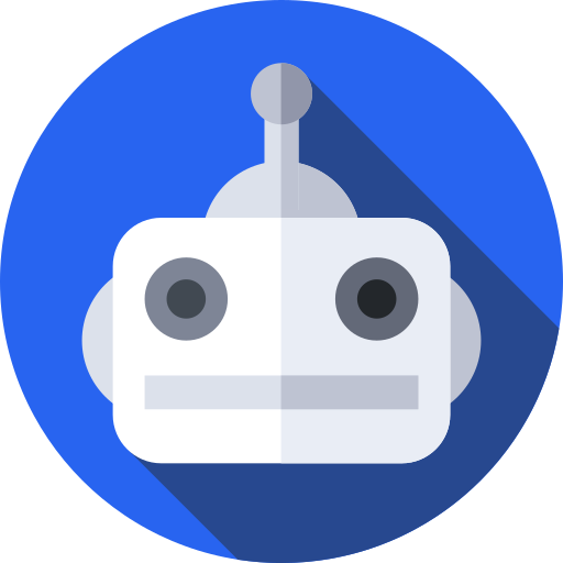 Robot Flat Circular Flat icon