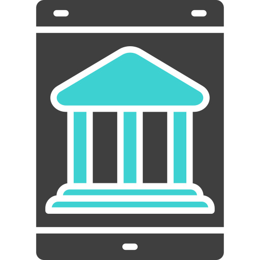 banca en línea icono gratis