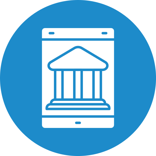 banca en línea icono gratis