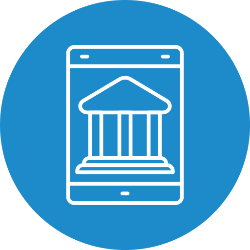 banca en línea icono gratis