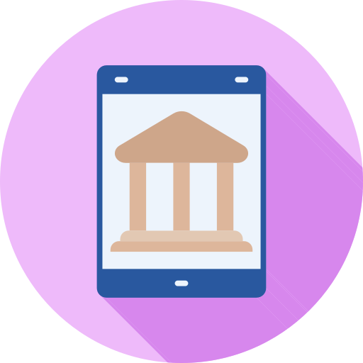 banca en línea icono gratis