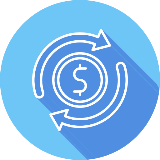 transferencia de dinero icono gratis