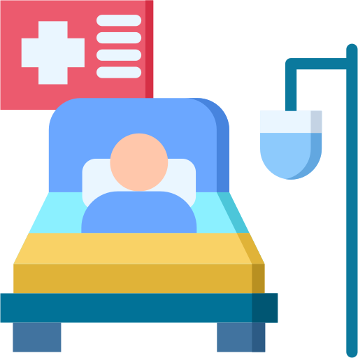 cama de paciente icono gratis