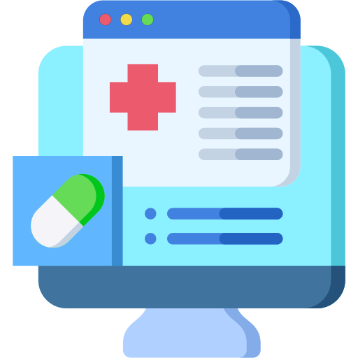 sitio web médico icono gratis