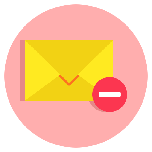 eliminar correo icono gratis