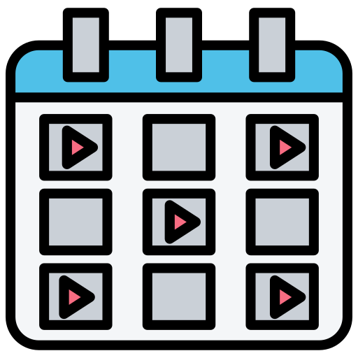 calendario de contenidos icono gratis