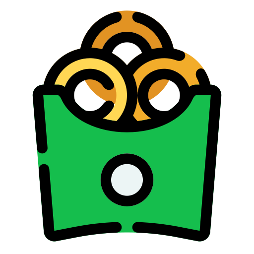 aros de cebolla icono gratis