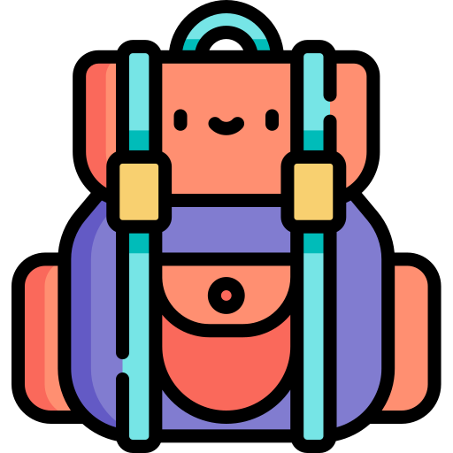 Pixel art red backpack icon 27950995 PNG