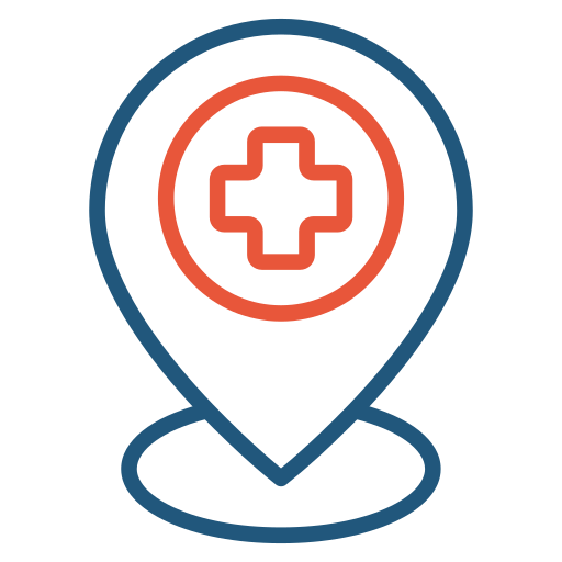 ubicación del hospital icono gratis