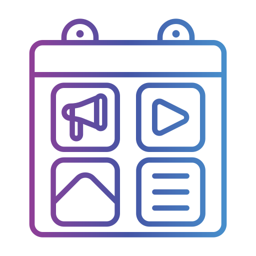calendario de contenidos icono gratis