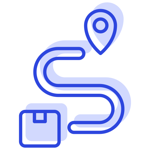 Shipping route free icon