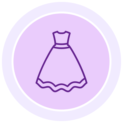 vestido de niña icono gratis