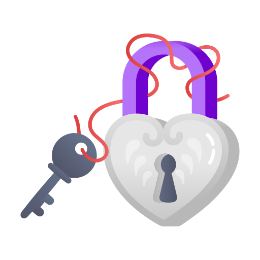candado de amor icono gratis