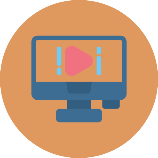 ver la televisión icono gratis