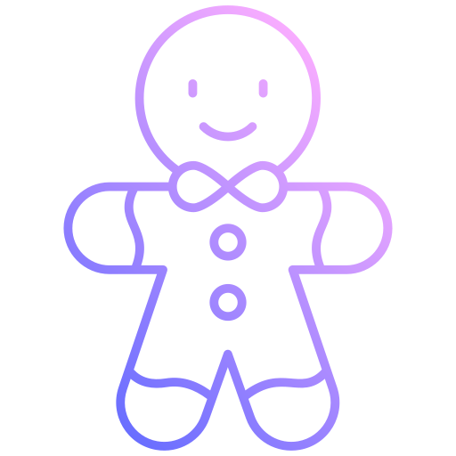 Gingerbread man free icon