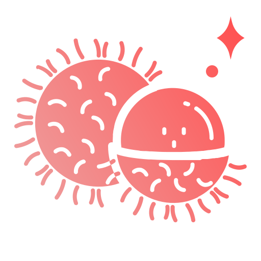 fruta del rambután icono gratis