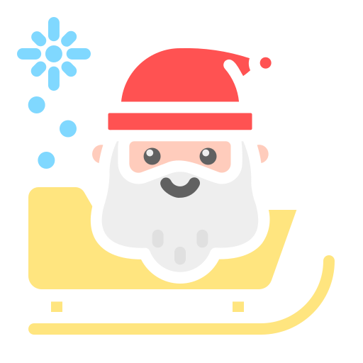 trineo de papá noel icono gratis