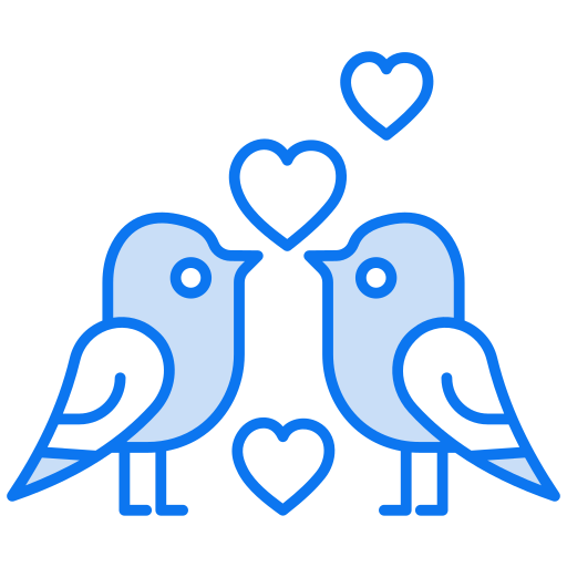 pájaros del amor icono gratis