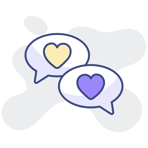 chat de amor icono gratis