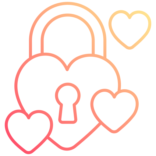 candado de amor icono gratis