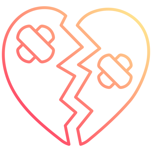 Broken heart free icon