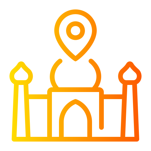 sitio histórico icono gratis