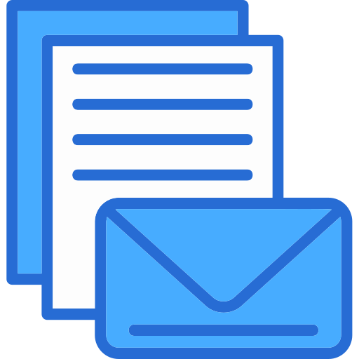 lista de correo electrónico icono gratis