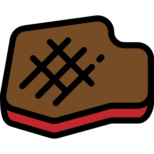 Steak Detailed Rounded Lineal color icon