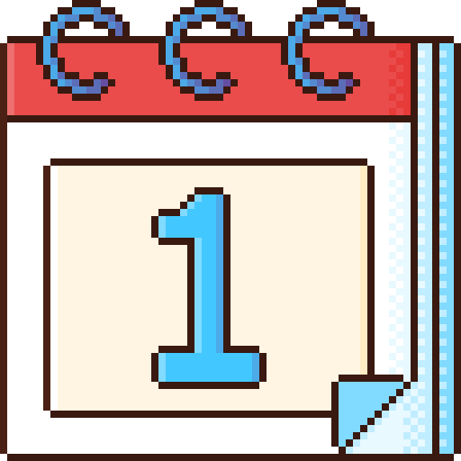 Calendar Pixel Dimension Lineal color icon