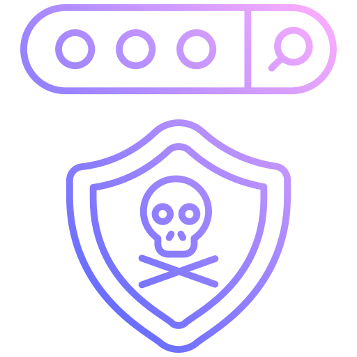 búsqueda segura icono gratis