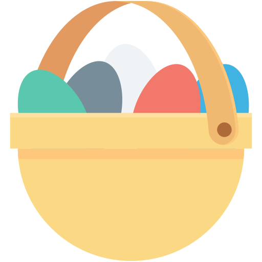 cesta de pascua icono gratis