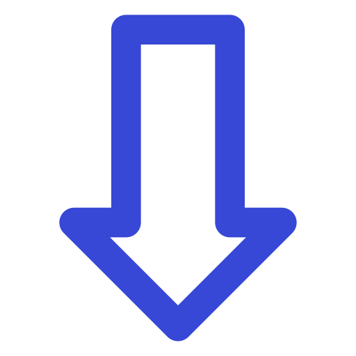 Ángulo hacia abajo icono gratis