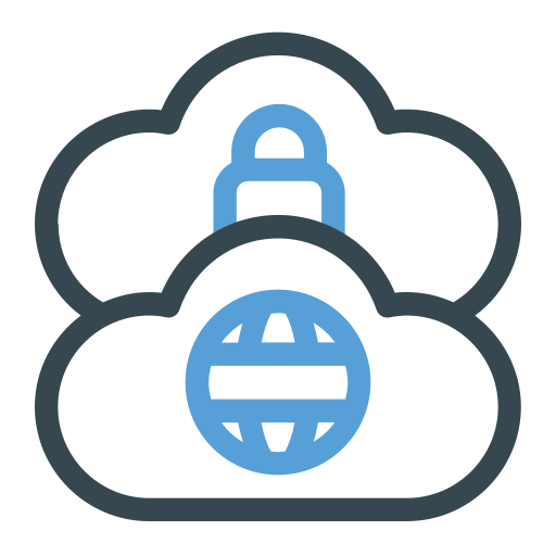 Hybrid cloud free icon