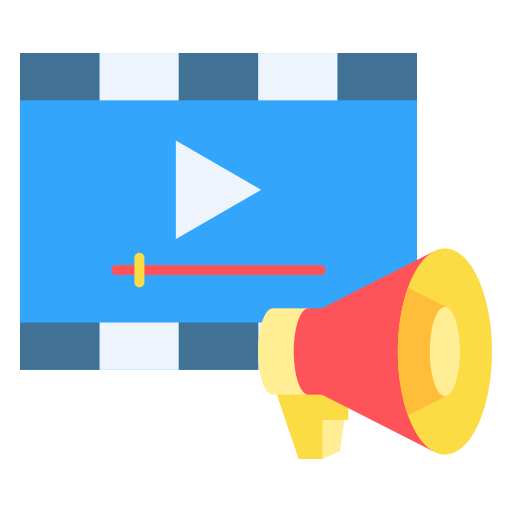 anuncios de video icono gratis