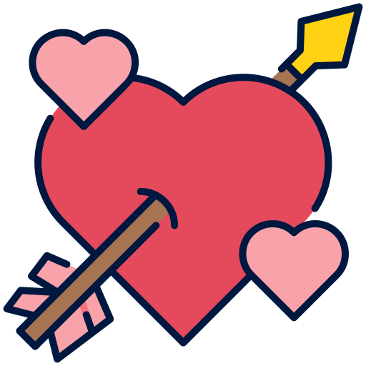 flecha de cupido icono gratis